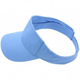 Visors Sun Sports Visor Men Women - 100% Cotton Cap Hat - Sky - C817YT0G2A4 $8.38