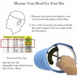 Visors Sun Sports Visor Men Women - 100% Cotton Cap Hat - Sky - C817YT0G2A4 $8.38