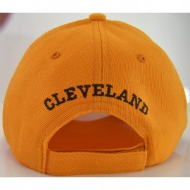 Baseball Caps Cleveland Skyline Men's Adjustable Baseball Cap - Orange - CX183K7Y4TU $8.60