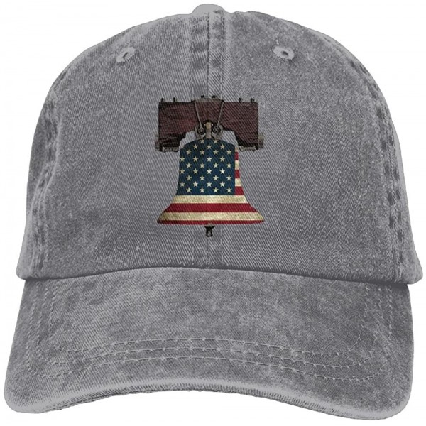 Cowboy Hats American Liberty Bell Trend Printing Cowboy Hat Fashion Baseball Cap for Men and Women Black - Ash - CF180H62CKI ...