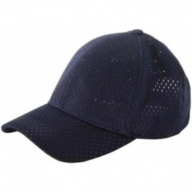 Baseball Caps BX017 6-Panel Structured Mesh Baseball Cap - Navy - CL113MH72DD $7.44