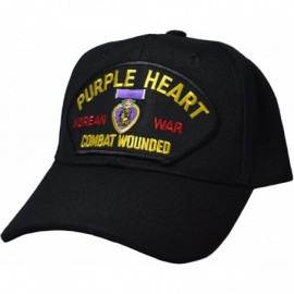 Baseball Caps Purple Heart Korean War Combat Wounded Cap - CI12DJFSF97 $27.76