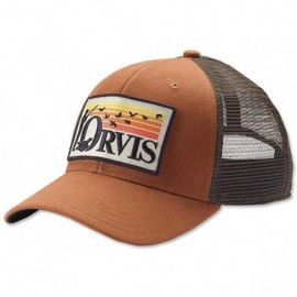 Baseball Caps Men's Retro Flush Trucker Hat - Burnt Orange - CR18GU4XRI3 $29.11