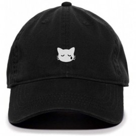 Baseball Caps Crying Cat Baseball Cap Embroidered Cotton Adjustable Dad Hat - Black - CS18AEKDLH8 $12.14