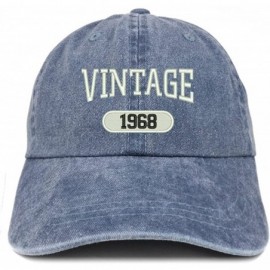 Baseball Caps Vintage 1968 Embroidered 52nd Birthday Soft Crown Washed Cotton Cap - Navy - CN12JO1J2WJ $36.72