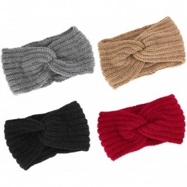 Cold Weather Headbands Women's Warm Crochet Turban Headband Bulky Crochet Twist Headwrap - A - C218LU3SN4Y $13.94