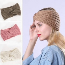 Cold Weather Headbands Women's Warm Crochet Turban Headband Bulky Crochet Twist Headwrap - A - C218LU3SN4Y $13.94