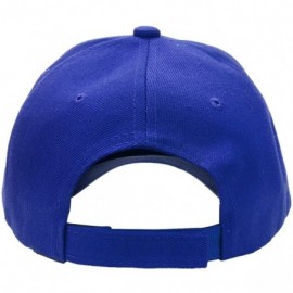 Baseball Caps Wholesale 12-Pack Baseball Cap Adjustable Size Plain Blank Solid Color - Royal - CI18E5RCXQC $24.71