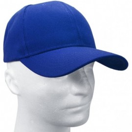 Baseball Caps Wholesale 12-Pack Baseball Cap Adjustable Size Plain Blank Solid Color - Royal - CI18E5RCXQC $24.71