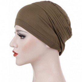 Skullies & Beanies Pleated Beanie Turban Outdoor - Coffee - CD18RQZ96C6 $7.12