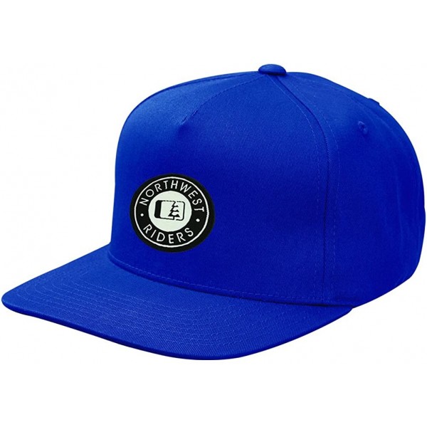 Baseball Caps 5-Panel Flatbill Fives Hat - Royal - CN11VNBZ78R $17.72