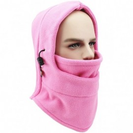 Balaclavas Balaclava Windproof Ski Face Mask Warm Fleece Ear-Flap Winter Hats Hoodie MK9 - Pink - C418LD8I8GL $9.39