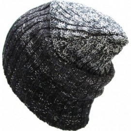 Skullies & Beanies 13 BLK Heather Stripe Slouchy Beanie Skull Cap Hat - C411OC06Y4R $15.53