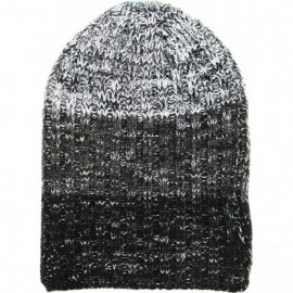 Skullies & Beanies 13 BLK Heather Stripe Slouchy Beanie Skull Cap Hat - C411OC06Y4R $15.53