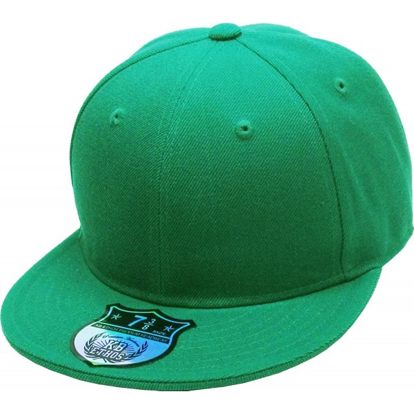 Baseball Caps The Real Original Fitted Flat-Bill Hats True-Fit - 15. Kelly Green - CS11JEIB0AT $12.03
