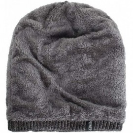 Skullies & Beanies 2PCS Set Unisex Knitted Thick Cap Hedging Head Hat Beanie Warm Caps+Neck Warmers Suit - Black - CW18L3ES0D...