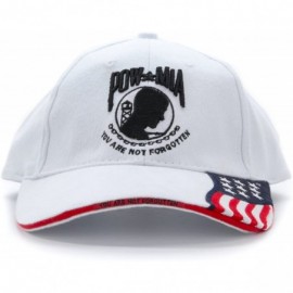 Baseball Caps Embroidered Hat with USA Flag POW-MIA You are Not Forgotten Adjustable Baseball Cap Hat - White - CY11AR30WX1 $...