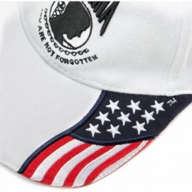 Baseball Caps Embroidered Hat with USA Flag POW-MIA You are Not Forgotten Adjustable Baseball Cap Hat - White - CY11AR30WX1 $...