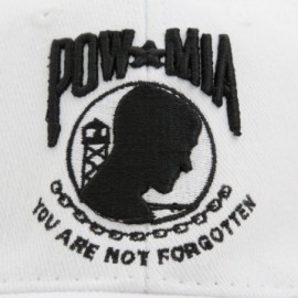 Baseball Caps Embroidered Hat with USA Flag POW-MIA You are Not Forgotten Adjustable Baseball Cap Hat - White - CY11AR30WX1 $...