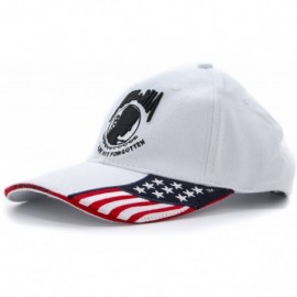 Baseball Caps Embroidered Hat with USA Flag POW-MIA You are Not Forgotten Adjustable Baseball Cap Hat - White - CY11AR30WX1 $...