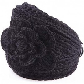 Cold Weather Headbands women's knit Winter headband ear warmer - Black - CI18CGE2NYE $6.61