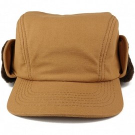 Baseball Caps Men's Duck Work Superior Cotton Winter Ball Cap with Earflap - Brown - CY18I5C3NLZ $25.95