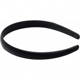 Headbands "London" Satin Headband - Black - C712NDZYBQ1 $8.77