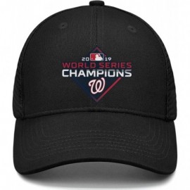 Baseball Caps Men's Women's 2019-world-series-baseball-championships-w-logo-Nats Cap Printed Hats Workout Caps - Black-5 - CI...