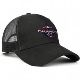 Baseball Caps Men's Women's 2019-world-series-baseball-championships-w-logo-Nats Cap Printed Hats Workout Caps - Black-5 - CI...