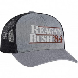 Baseball Caps Reagan Bush 84 Campaign Adult Trucker Hat - Heather Grey/Light Charcoal - C3199IG6DWK $28.91