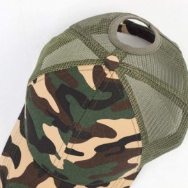 Baseball Caps Ponytail Baseball Cap High Bun Ponycap Adjustable Mesh Trucker Hats - 001 (Mesh) - Camo - CT18NWW8GZ6 $10.98