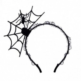Headbands Halloween Cosplay Spider Hair Hoop-New Trendy Spiders Web Headband Headdress Hallowmas Party Gift (Black 1) - CQ184...