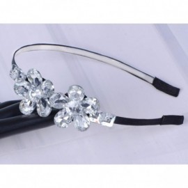 Headbands Decorative Vintage Diamond Jeweled Rhinestone Butterfly Hair Piece Headband (Clear) - Clear - CM117WZJGO9 $11.50