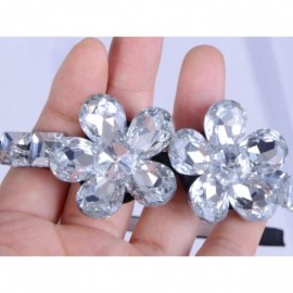 Headbands Decorative Vintage Diamond Jeweled Rhinestone Butterfly Hair Piece Headband (Clear) - Clear - CM117WZJGO9 $11.50