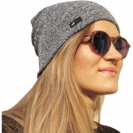 Skullies & Beanies Slouch Beanie Cap Winter Hat for Men or Women - Black Heather - CZ18N8D8ULX $16.11