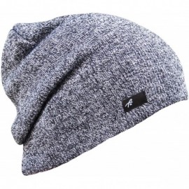 Skullies & Beanies Slouch Beanie Cap Winter Hat for Men or Women - Black Heather - CZ18N8D8ULX $16.11