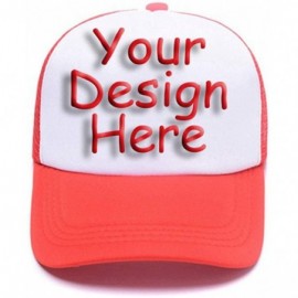 Baseball Caps Men Womens Custom Hat Graphic Fashion Trucker Hats Adjustable Baseball Cap. - Red - CF18G220E53 $8.07