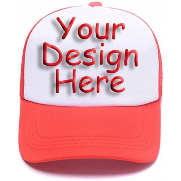 Baseball Caps Men Womens Custom Hat Graphic Fashion Trucker Hats Adjustable Baseball Cap. - Red - CF18G220E53 $8.07