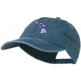 Baseball Caps Hawaii State Map Embroidered Washed Cap - Navy - CR11LJVGBIL $22.10