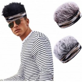 Visors Flair Hair Sun Visor Cap with Fake Hair Wig Baseball Cap Hat - Black 2 - CM1966I9CCA $20.63