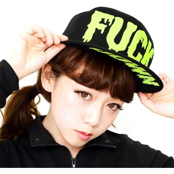 Baseball Caps Men Women Black Fuck Down Trucker Hat Snapback Baseball Brim Cap FFH143 - Black - CQ12O1YVKNU $8.72