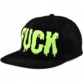 Baseball Caps Men Women Black Fuck Down Trucker Hat Snapback Baseball Brim Cap FFH143 - Black - CQ12O1YVKNU $8.72