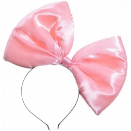 Headbands Women Huge Bow Headband Cute Bowknot Hair Hoop for Halloween Cosplay - Pink - CA186U6W6SW $12.05