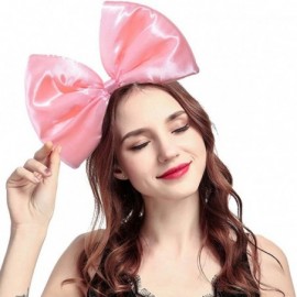 Headbands Women Huge Bow Headband Cute Bowknot Hair Hoop for Halloween Cosplay - Pink - CA186U6W6SW $12.05