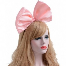Headbands Women Huge Bow Headband Cute Bowknot Hair Hoop for Halloween Cosplay - Pink - CA186U6W6SW $12.05
