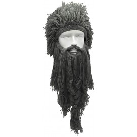 Skullies & Beanies Beard Winter Hat Creative Wig Viking Big Long Wool Hat Facemask Beanie for Men Women Warm Funny Ski Cap - ...