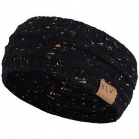 Skullies & Beanies Unisex Men Women Crochet Warm Winter Boho Knitting Baggy Beanie Hat Braided Head Cap - Black3 - CR18KC29D4...