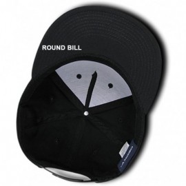 Baseball Caps Custom Embroidery Snapback Cap Personalized Name Text Flat Bill Black Tone Hat - Black / Navy - C1180UL92YO $23.79