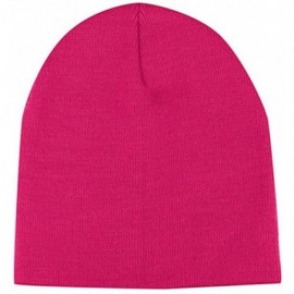 Skullies & Beanies Short Cuffless Beanies - Magenta - CZ12MH0HYYR $9.95