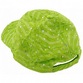 Baseball Caps Glitzy Game Sequin Trim Baseball Cap for Ladies - Lime Green - CO18422C823 $15.37